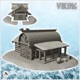 1.jpg Wooden Viking warehouse with canopy and accessories (2) - Alkemy Asgard Lord of the Rings War of the Rose Warcrow Saga