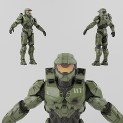 Portada.png Fichier OBJ MAster Chief Lowpoly Rigged・Design pour impression 3D à télécharger