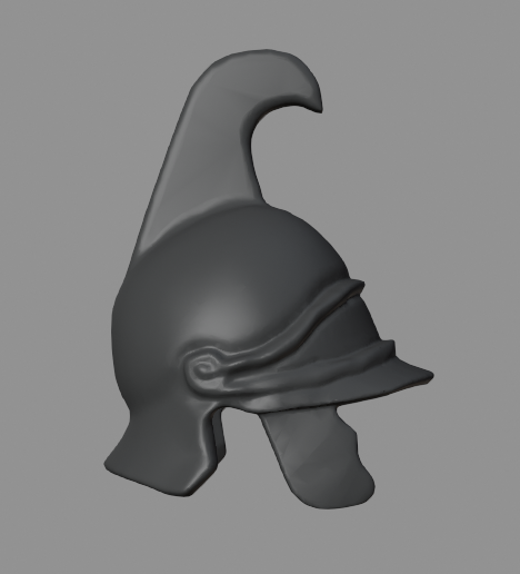 Casco macedonio de la antigua Grecia con cresta para Playmobil.