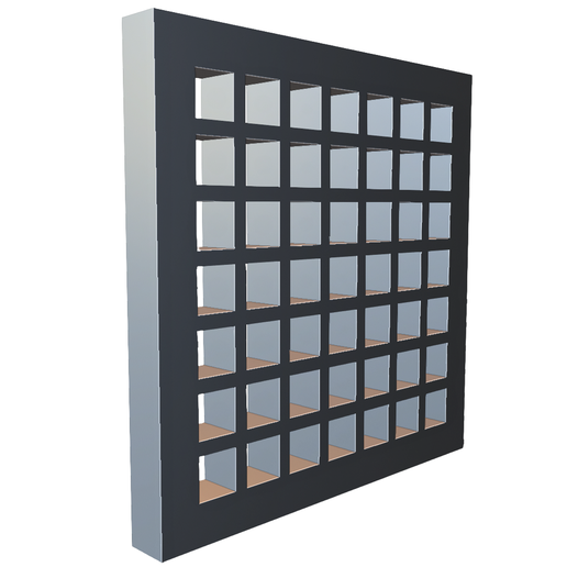 Modular Grid Storage Wall Panel