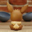 eevee_gleamB_04.png eevee 4 разные модели чиби милый Печать на месте