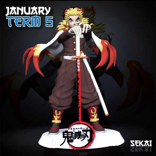 Rengoku Sculpture - Sekai 3D Models - Tested and Ready for 3D printing 3D model