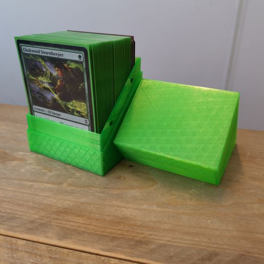 MTG 60+sideboard blank single sleeved DECK CUBED BOX STL File for Cults