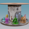 MiniTower-Scifi.png MiniTower - Filament Spool Recycling Miniatures Display (Modular, Stackable, Interlockable) - Turn Empty Filament Spools Into D&D Displays!