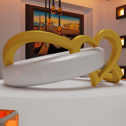 source3.png Archivo STL gratuito Engagement Ring Type Heart (Anillo de compromiso tipo corazón)・Idea de impresión 3D para descargar