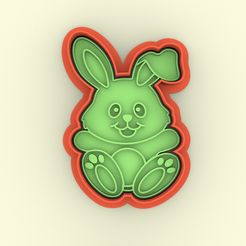 photo1646404320.jpeg STL file Rabbit cookie cutter - rabbit cookie cutter・Model to download and 3D print