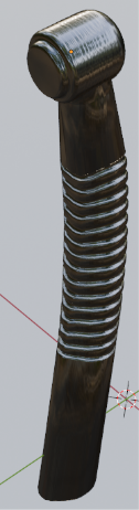 Dental Turbine 1:1 Scale - Simulation Model - 3D Printable STL - Educational Use