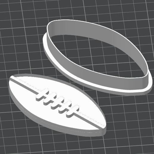 Football/Afl Ball Cutter and Stamp 3D model