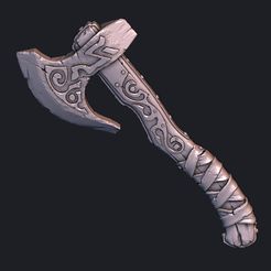 for-renderhub.jpg Free STL file Battle hatchet AXE Free・3D printable model to download