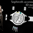Sephiroth.png Final fantasy VII remake Sephiroth accessories STL files for 3D printing