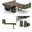 M871A2-Semi-Trailer-9.jpg M871A2 Military Flatbed Semi-Trailer STL – Tactical Cargo Trailer – HO Scale 1/87