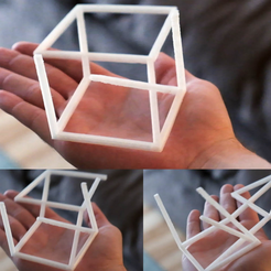 Capture d’écran 2016-11-29 à 16.36.16.png Free STL file Anamorphic Optical Illusion - 3D Cube・3D print design to download