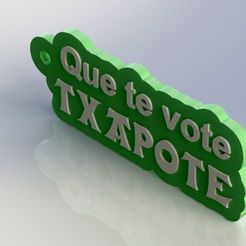 txapote.jpg Free STL file Txapote keychain・3D printer design to download