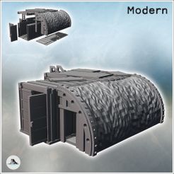 1-PREM.jpg Konkave Behälteranordnung mit Tarnschutz und mehreren Eingängen (15) - Modern WW2 WW1 Weltkrieg Diaroma Wargaming RPG Mini Hobby
