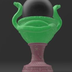 ALEXA_ECHO_DOT-5_2_SNAKES_EGYPTIAN.jpg 2 em 1 Porta Trecos e Suporte Alexa Echo Dot 4a e 5a Geração 2 Snakes Egyptain
