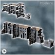 1-PREM.jpg Set of three modern ruined buildings with central arch and stone pavement (8) - Modern WW2 WW1 World War Diaroma Wargaming RPG Mini Hobby