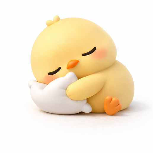 Cute Sleeping Chick - Adorable 3D Printable Chicken