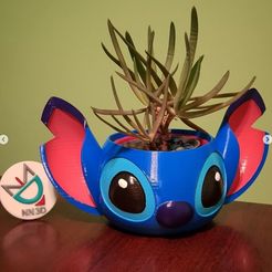 Maceta-Stitch-1.jpg STL file Pot, pot Stitch・3D printer design to download