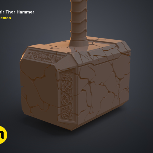 Thor_Mjolnir_Hammer_10.png Fichier 3D Marteau Mjolnir (Amour et Tonnerre)・Design imprimable en 3D à télécharger, 3D-mon