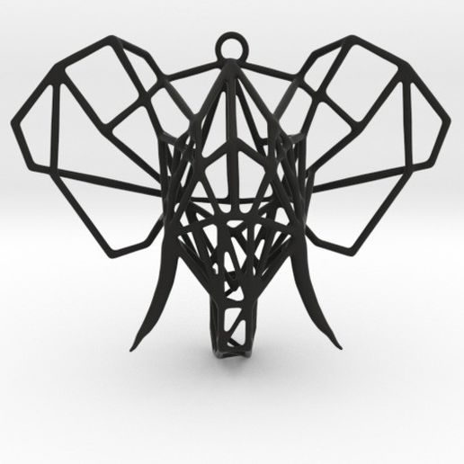 Elephant Geometric Pendant