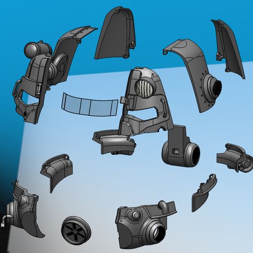 🪖 Fallout 3 - T45-d Power Armour Helmet・ 3D File for 3D printing・Cults