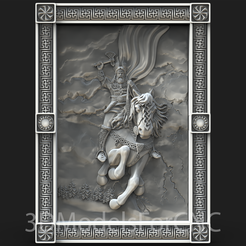 1.png Fichier 3D Modèle 3D Fichier STL pour CNC Router Laser & 3D Printer Slavic God of Sky Perun 2・Modèle à imprimer en 3D à télécharger