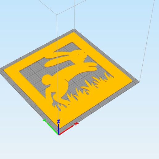 2.jpg STL-Datei wall decor frame rabbit・Vorlage für 3D-Druck zum herunterladen, satis3d