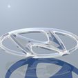 12.jpg Hyundai Badge 3D Print