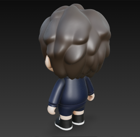 12-a6.png Chibi Yoichi Isagi-Inspired Striker | Fan Art Anime Soccer 3D Character Model