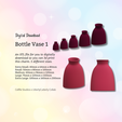 Cover-6.png Bottle 1 Vase STL File - Digital Download -5 Sizes- Homeware, Minimalist Modern Design