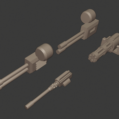 MG.png 3D file Gaslands Machinegun One Set・3D print design to download