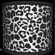 Leopard round Litho.jpg Lithophane Leopard print Lamp shade 120mm dia