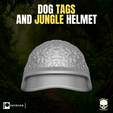 12.png Dog Tags and Jungle Helmet for action figures