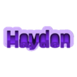 Hayden.stl 3D Nameplate STLs for US first names