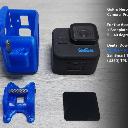 GOPRO-MINI-6.jpg GoPro Hero 11 Negro Mini Protector de cámara Para el Apex 5 RC / DC marcos + Placa base fija inclinación de la cámara 5 - 40 grados
