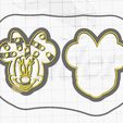1.jpg Minnie and Mickey Mouse cookie cutter / Clay Cutter and stamp