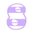 num 8 - mod2.stl numbers cookie cutter 0 9 - cortante de galletitas de numeros