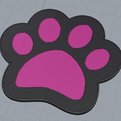 43234.jpg Cat Footprint Coaster