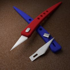 bladerender1.jpg Free STL file Utility Knife・Design to download and 3D print
