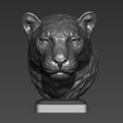 46.jpg Archivo OBJ Pantera cabeza de leopardo・Modelo de impresión 3D para descargar, guninnik81