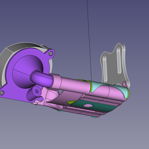 Cooling fan nozzle with duct for blower fan - 3D model önizlemesi