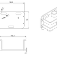 drawing.png 3D-GEDRUCKTE DIIVOO 2-ZONEN-WASSERZEITSCHALTUHR MIT WANDHALTERUNG