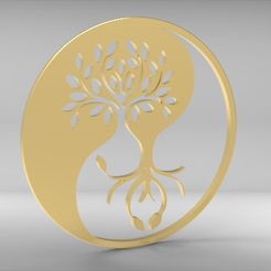 untitled.25.jpg Free STL file Yin Yang Tree of Life・3D printer design to download