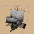 trirreme-C.jpg Greek trireme, ancient warship with sails and oars.