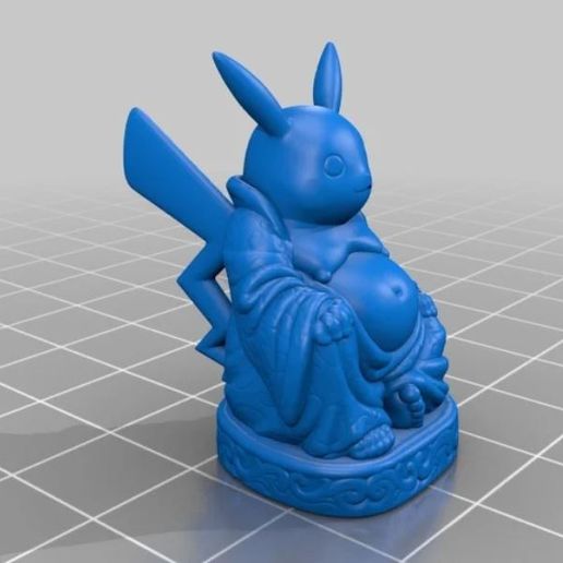 3D file Pikachu Buddha 🏢 ・3D printable model to download・Cults