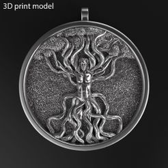 Celtic_tree_vol1_pendant_K1(1).jpg 3D-Datei Celtic Baum des Lebens vol1 Anhänger Schmuck・Vorlage für 3D-Druck zum herunterladen