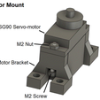 Motor Mount SG90 Servo-motor ~ M2 Nut Motor Bracket ._ M2 Screw Spherical Parallel Manipulator