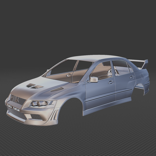 Mitsubishi Lancer Evolution VII Body Ready for 3D Printing