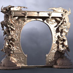 untitled.2347.png OBJ file Dantes Inferno Archway 3・3D printable model to download