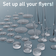 flyer3.png Wargaming Flyer stands and bases set all sizes | 32mm 60mm and more!